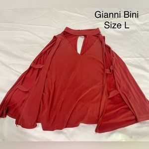 Gianni Bini Women’s Burnt Orange Long Sleeve Top Size Large